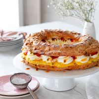 Paris Brest with Passionfruit Curd